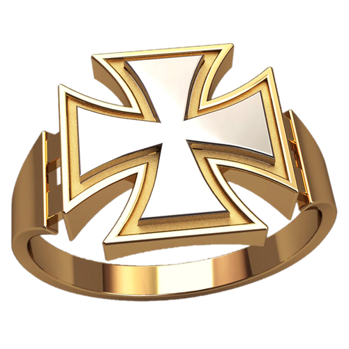 Перстень Рыцарский крест - фото