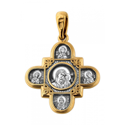 Господь Вседержитель. Казанская икона Божией Матери и восемь святых - фото