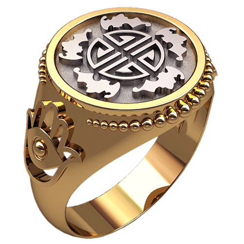 Перстень Символ пяти благ - фото